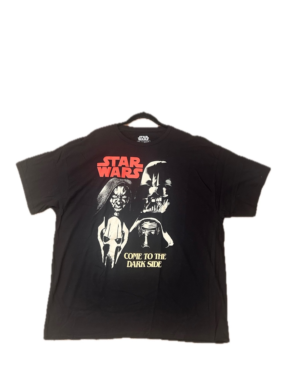 Star Wars Men’s Black Graphic Tee - Come to the Dark Side Size 2XL